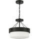 Oak Street 2 Light 13 inch Flat Black Convertible Semi Flush Ceiling Light